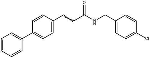 3-[1,1'-BIPHENYL]-4-YL-N-(4-CHLOROBENZYL)ACRYLAMIDE Struktur