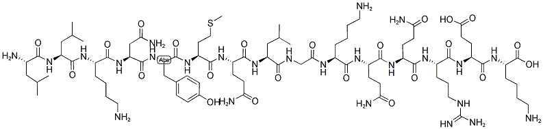 H-LEU-LEU-LYS-ASN-TYR-MET-GLN-LEU-GLY-LYS-GLN-GLN-ARG-GLU-LYS-OH|