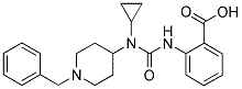 2-[3-(1-BENZYLPIPERIDIN-4-YL)-3-CYCLOPROPYLUREIDO]BENZOIC ACID Struktur