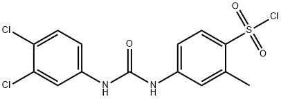 4-[3-(3,4-DICHLORO-PHENYL)-UREIDO]-2-METHYL-BENZENESULFONYL CHLORIDE Struktur