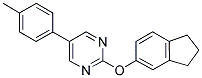 2-(2,3-DIHYDRO-1H-INDEN-5-YLOXY)-5-(4-METHYLPHENYL)PYRIMIDINE Struktur