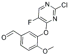 3-[(2-CHLORO-5-FLUORO-4-PYRIMIDINYL)OXY]-4-METHOXYBENZALDEHYDE Struktur