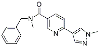 N-BENZYL-N-METHYL-6-(1-METHYL-1H-PYRAZOL-4-YL)NICOTINAMIDE Struktur