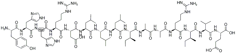 H-TYR-HIS-HIS-ARG-ASP-LEU-LEU-LEU-ILE-ALA-ALA-ARG-ILE-VAL-GLU-OH Struktur