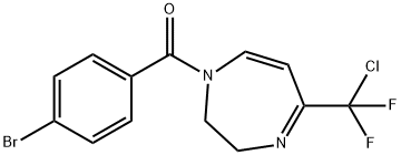 (4-BROMOPHENYL)(5-[CHLORO(DIFLUORO)METHYL]-2,3-DIHYDRO-1H-1,4-DIAZEPIN-1-YL)METHANONE Struktur