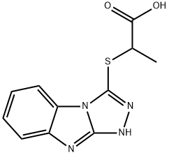 2-(9H-BENZO[4,5]IMIDAZO[2,1-C][1,2,4]TRIAZOL-3-YLSULFANYL)-PROPIONIC ACID Struktur