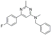 N-BENZYL-6-(4-FLUOROPHENYL)-N,2-DIMETHYLPYRIMIDIN-4-AMINE