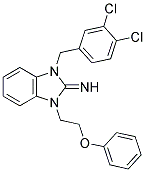 1-(3,4-DICHLOROBENZYL)-3-(2-PHENOXYETHYL)-1,3-DIHYDRO-2H-BENZIMIDAZOL-2-IMINE Struktur