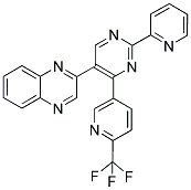 2-[2-(PYRIDIN-2-YL)-4-(6-(TRIFLUOROMETHYL)PYRIDIN-3-YL)PYRIMIDIN-5-YL]QUINOXALINE