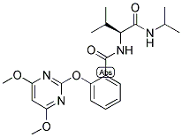 (2S)-N-ISOPROPYL-2-[2-[(4,6-DIMETHOXYPYRIMIDIN-2-YL)OXY]BENZAMIDO]-3-METHYLBUTYRAMIDE Struktur