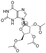 2',3',5'-TRI-O-ACETYLXANTHOSINE Struktur