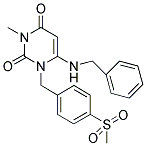 6-(BENZYLAMINO)-3-METHYL-1-[4-(METHYLSULFONYL)BENZYL]PYRIMIDINE-2,4(1H,3H)-DIONE Struktur