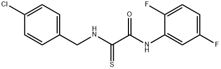 2-[(4-CHLOROBENZYL)AMINO]-N-(2,5-DIFLUOROPHENYL)-2-THIOXOACETAMIDE Struktur