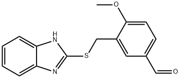 3-(1H-BENZOIMIDAZOL-2-YLSULFANYLMETHYL)-4-METHOXY-BENZALDEHYDE Struktur