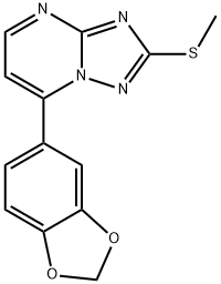 7-(1,3-BENZODIOXOL-5-YL)-2-(METHYLSULFANYL)[1,2,4]TRIAZOLO[1,5-A]PYRIMIDINE Struktur