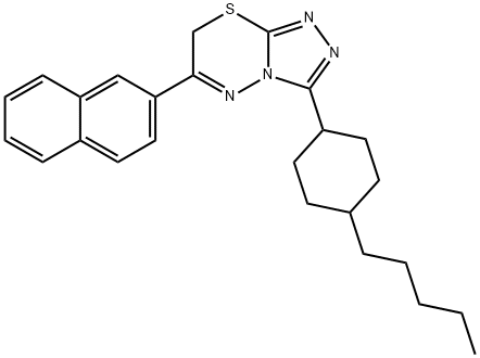 6-(2-NAPHTHYL)-3-(4-PENTYLCYCLOHEXYL)-7H-[1,2,4]TRIAZOLO[3,4-B][1,3,4]THIADIAZINE Struktur