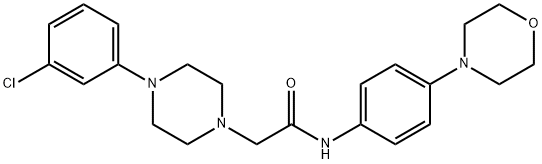 2-[4-(3-CHLOROPHENYL)PIPERAZINO]-N-(4-MORPHOLINOPHENYL)ACETAMIDE Struktur