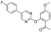 1-(2-([5-(4-FLUOROPHENYL)PYRIMIDIN-2-YL]OXY)-4-METHOXYPHENYL)ETHANONE Struktur