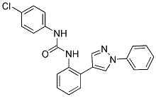 N-(4-CHLOROPHENYL)-N'-[2-(1-PHENYL-1H-PYRAZOL-4-YL)PHENYL]UREA Struktur