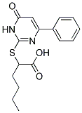 2-[(6-OXO-4-PHENYL-1,6-DIHYDROPYRIMIDIN-2-YL)THIO]HEXANOIC ACID Struktur