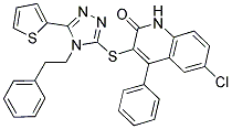 6-CHLORO-3-(4-PHENETHYL-5-(THIOPHEN-2-YL)-4H-1,2,4-TRIAZOL-3-YLTHIO)-4-PHENYLQUINOLIN-2(1H)-ONE Struktur