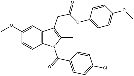 INDOMETHACIN ESTER, 4-METHOXYPHENYL- Struktur