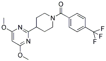 4-(4,6-DIMETHOXYPYRIMIDIN-2-YL)-1-(4-(TRIFLUOROMETHYL)BENZOYL)PIPERIDINE Struktur