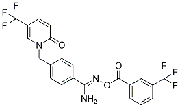 1-[4-[1-AMINO-2-AZA-3-[3-(TRIFLUOROMETHYL)BENZOYL]-3-OXAPROP-1-EN-1-YL]BENZYL]-5-(TRIFLUOROMETHYL)-2-PYRIDONE Struktur