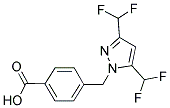 4-(3,5-BIS-DIFLUOROMETHYL-PYRAZOL-1-YLMETHYL)-BENZOIC ACID Struktur