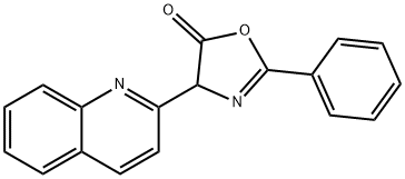 2-PHENYL-4-(2-QUINOLINYL)-1,3-OXAZOL-5(4H)-ONE Struktur