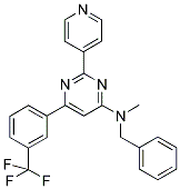 N-BENZYL-N-METHYL-2-PYRIDIN-4-YL-6-[3-(TRIFLUOROMETHYL)PHENYL]PYRIMIDIN-4-AMINE