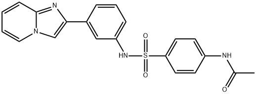 N-(4-[(3-IMIDAZO[1,2-A]PYRIDIN-2-YLANILINO)SULFONYL]PHENYL)ACETAMIDE Struktur