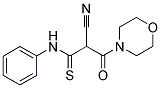 2-CYANO-3-MORPHOLIN-4-YL-3-OXO-N-PHENYLPROPANETHIOAMIDE Struktur