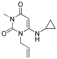 1-ALLYL-6-(CYCLOPROPYLAMINO)-3-METHYLPYRIMIDINE-2,4(1H,3H)-DIONE Struktur