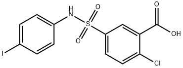 2-CHLORO-5-(4-IODO-PHENYLSULFAMOYL)-BENZOIC ACID Struktur