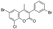 6-BROMO-3(3'-BROMOPHENYL)-8-CHLORO-4-METHYLCOUMARIN Struktur