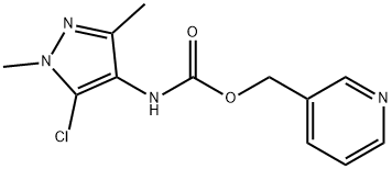 3-PYRIDINYLMETHYL N-(5-CHLORO-1,3-DIMETHYL-1H-PYRAZOL-4-YL)CARBAMATE Struktur