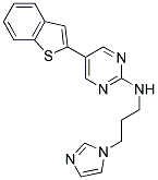 5-(1-BENZOTHIEN-2-YL)-N-[3-(1H-IMIDAZOL-1-YL)PROPYL]PYRIMIDIN-2-AMINE Struktur