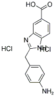 2-(4-AMINO-BENZYL)-1 H-BENZOIMIDAZOLE-5-CARBOXYLIC ACID DIHYDROCHLORIDE Struktur