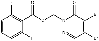 [4,5-DIBROMO-6-OXO-1(6H)-PYRIDAZINYL]METHYL 2,6-DIFLUOROBENZENECARBOXYLATE Structure