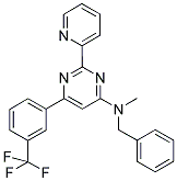 N-BENZYL-N-METHYL-2-PYRIDIN-2-YL-6-[3-(TRIFLUOROMETHYL)PHENYL]PYRIMIDIN-4-AMINE Struktur