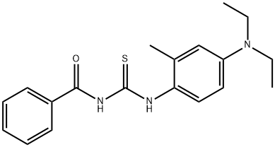 N-BENZOYL-N'-[4-(DIETHYLAMINO)-2-METHYLPHENYL]THIOUREA Struktur