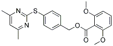 2,6-DIMETHOXYBENZOIC ACID, 4-[(4,6-DIMETHYLPYRIMIDIN-2-YL)THIO]PHENYLMETHYL ESTER Struktur