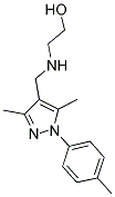 2-(([3,5-DIMETHYL-1-(4-METHYLPHENYL)-1H-PYRAZOL-4-YL]METHYL)AMINO)ETHANOL Struktur