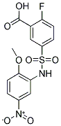 2-FLUORO-5-(2-METHOXY-5-NITRO-PHENYLSULFAMOYL)-BENZOIC ACID Struktur