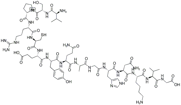 H-VAL-SER-PRO-ARG-CYS-GLU-TYR-GLN-ALA-GLY-HIS-ASN-LYS-VAL-GLY-OH Struktur