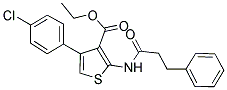 ETHYL 4-(4-CHLOROPHENYL)-2-[(3-PHENYLPROPANOYL)AMINO]THIOPHENE-3-CARBOXYLATE Struktur