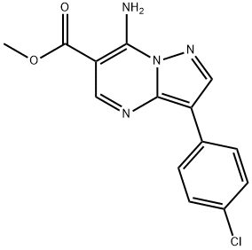 METHYL 7-AMINO-3-(4-CHLOROPHENYL)PYRAZOLO[1,5-A]PYRIMIDINE-6-CARBOXYLATE Struktur