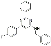 N-BENZYL-6-(4-FLUOROPHENYL)-2-PYRIDIN-2-YLPYRIMIDIN-4-AMINE Struktur