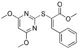 2-(4,6-DIMETHOXYPYRIMIDIN-2-YL)THIO-3-PHENYLPROPENEOIC ACID, METHYL ESTER Struktur